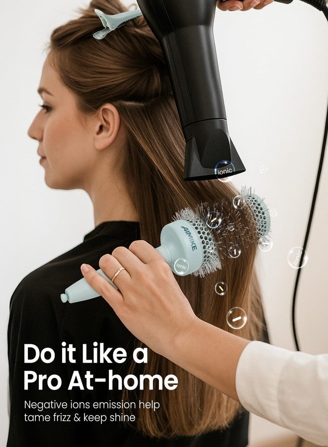 AIMIKE NaturaVol Round Brush for Blow Out, Large Round Hair Brush Nano Thermal Ceramic & Ionic Tech, for Blow Drying & Salon-like Styling at Home, Maximum Volume and Shine- 2.1" Barrel, 3" w/Bristle - Image 5